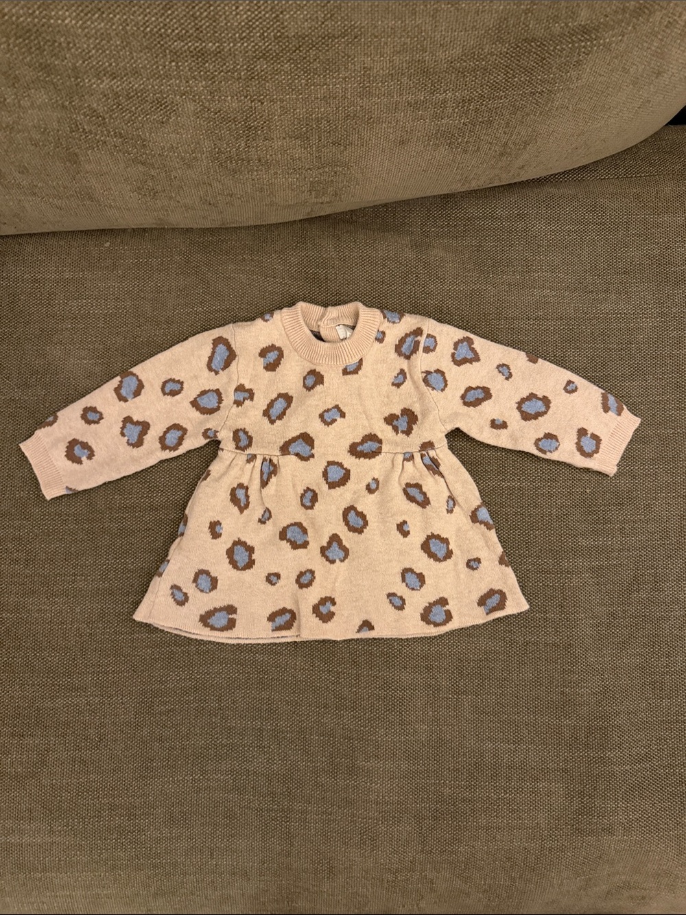 Mayoral Beige Crewneck Sweater with Brown and Blue Accents